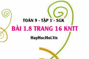 Bài 1.8 trang 16 Toán 9 tập 1 Kết nối tri thức SGK